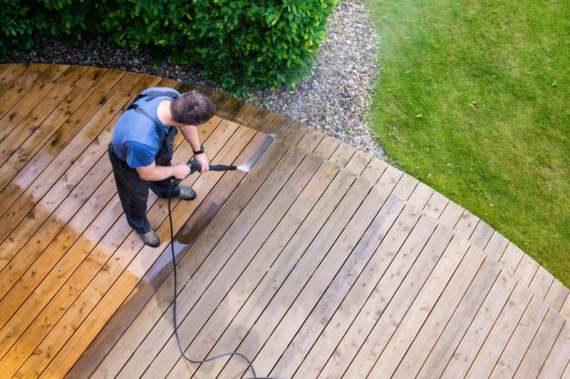 Products For Deck Cleaning And Stainings in use